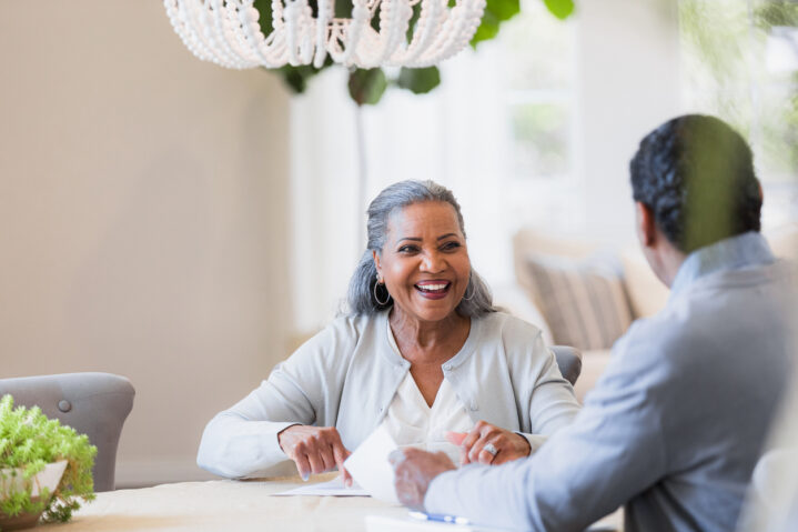 Virginia woman planning finances for long-term care with financial advisor